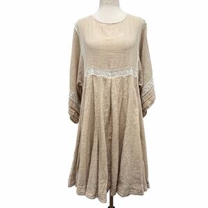 Spell & The Gypsy Paloma Mini Dress Tan Size Small